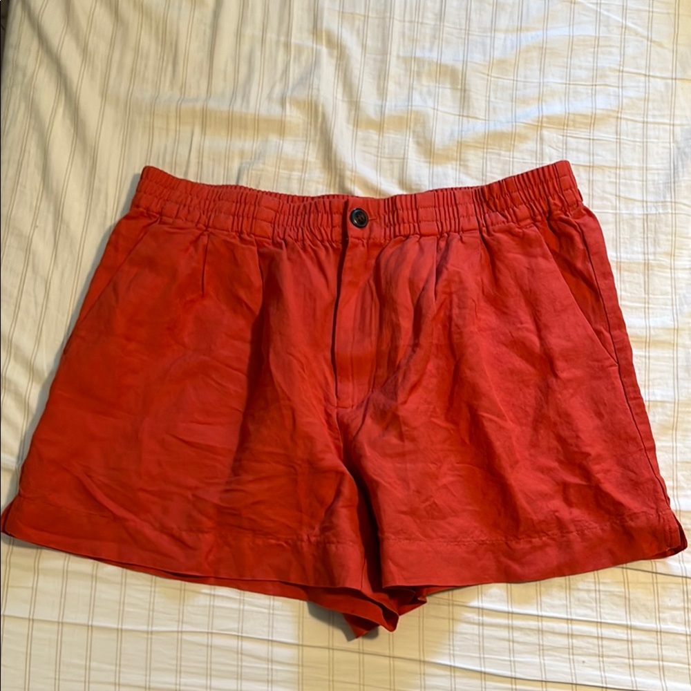 Madewell Brick Red Pull On Shorts